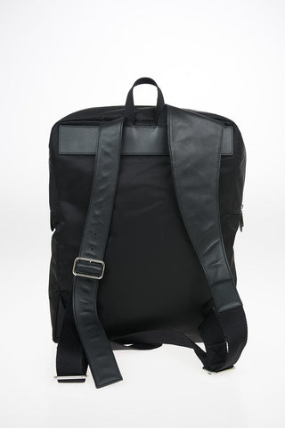 Fabric HARNESS Backpack with Leather Details and Emroidered Logo