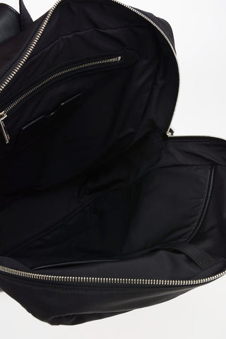 Fabric HARNESS Backpack with Leather Details and Emroidered Logo