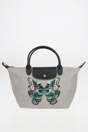 Fabric Tote Bag with Butterflies Printed