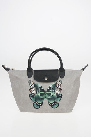 Fabric Tote Bag with Butterflies Printed
