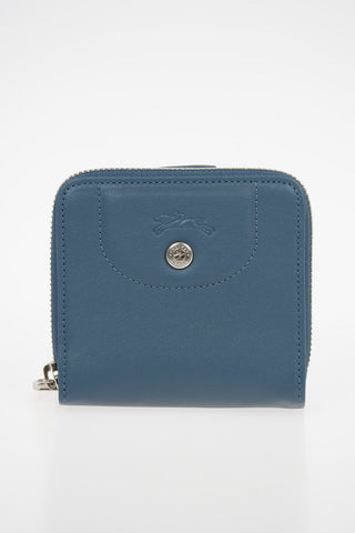 Leather Mini Wallet With Zip Closure