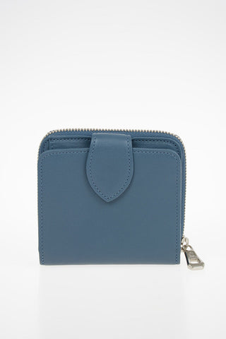 Leather Mini Wallet With Zip Closure