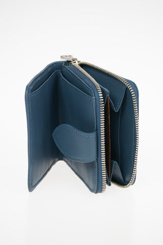 Leather Mini Wallet With Zip Closure