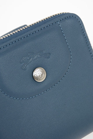 Leather Mini Wallet With Zip Closure