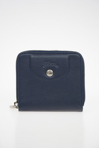 Leather Mini Wallet With Zip Closure