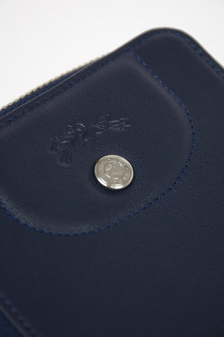 Leather Mini Wallet With Zip Closure