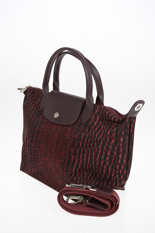 Crocodile Printed Fabric Tote Bag