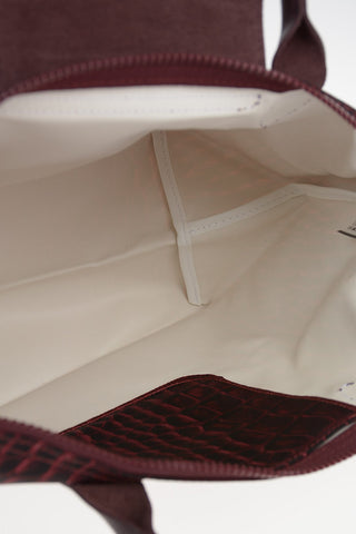 Crocodile Printed Fabric Tote Bag