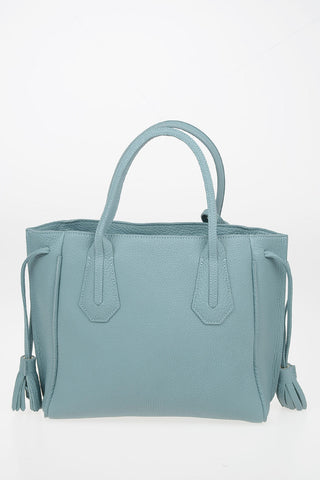 Leather Double Handle Tote Bag