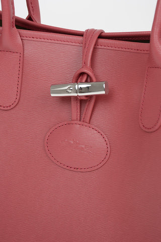 Leather ROSEAU Shopping Bag