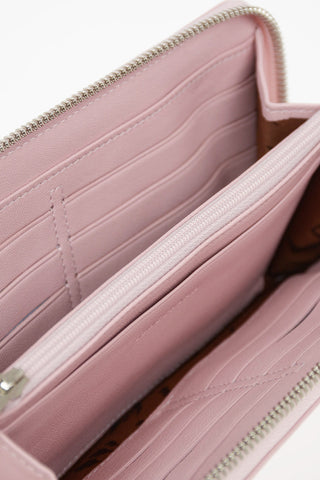 Zip Closure Leather Wallet