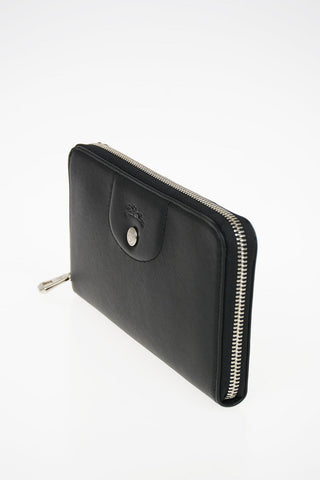 Leather Wallet With Zip Closure