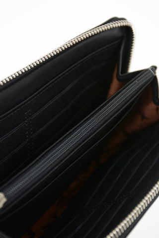 Leather Wallet With Zip Closure