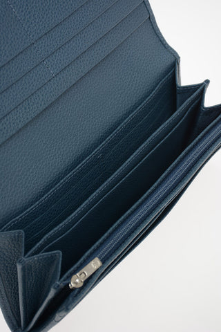 Leather Wallet With Outer Pocket