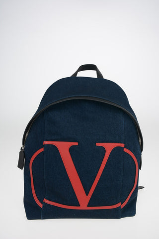 GARAVANI Denim Backpack with leather details