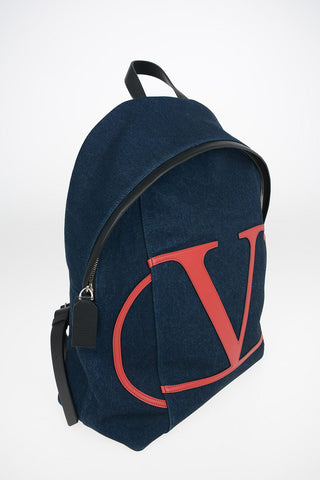 GARAVANI Denim Backpack with leather details