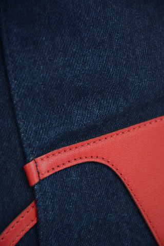 GARAVANI Denim Backpack with leather details