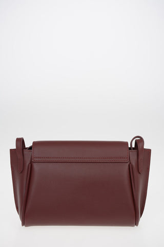 Leather Shoulder Bag with Suede Insert