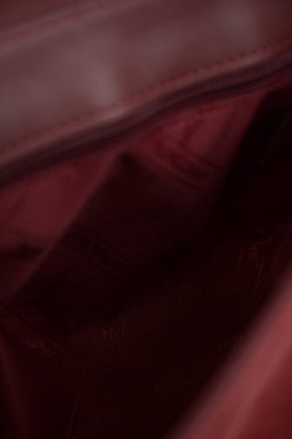 Leather Shoulder Bag with Suede Insert