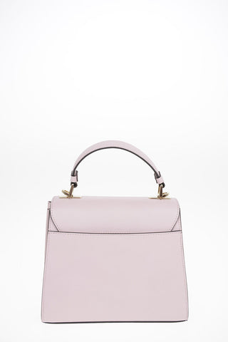 Leather MUGHETTO Top Handle Bag with Removable Shoulder Strap and Jewel Closure