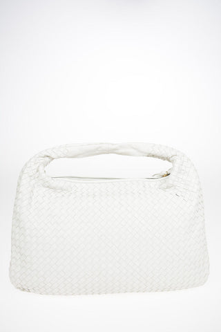 Shoulder bag in braided leather