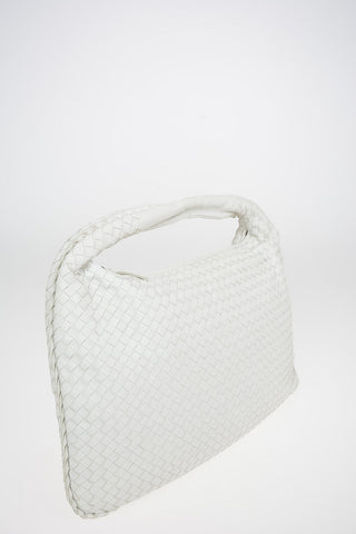 Shoulder bag in braided leather