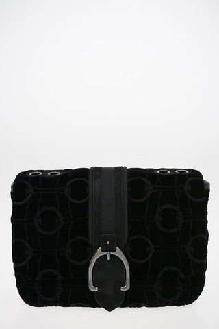 Velvet Saddle Bag with Removable Shoulder Chain
