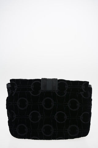 Velvet Saddle Bag with Removable Shoulder Chain