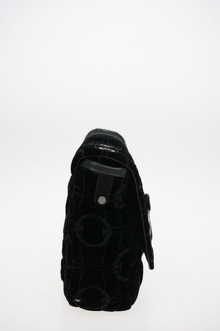 Velvet Saddle Bag with Removable Shoulder Chain