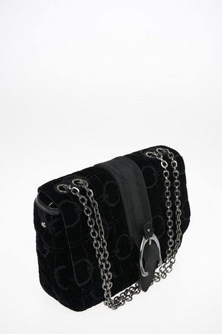 Velvet Saddle Bag with Removable Shoulder Chain