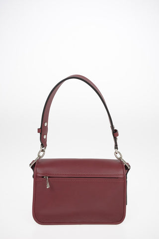 Leather Bag with Removable Shoulder Strap and Studs Applications