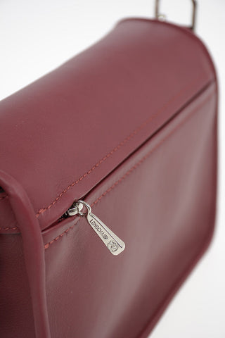Leather Bag with Removable Shoulder Strap and Studs Applications
