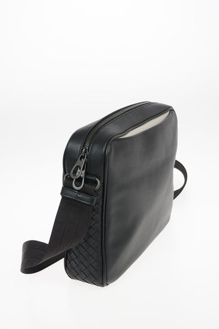 Leather Shoulder Briefcase with Magnet Pocket Closure