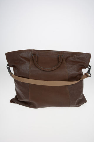 Leather Maxi Tote Bag with Removable Shoulder Strap
