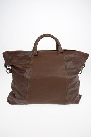 Leather Maxi Tote Bag with Removable Shoulder Strap