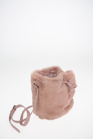 Rabbit Fur Bucket Bag
