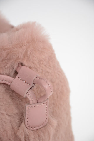 Rabbit Fur Bucket Bag