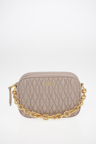 Quilted Leather COMETA Camera Bag with Removable Shoulder Strap