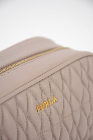 Quilted Leather COMETA Camera Bag with Removable Shoulder Strap