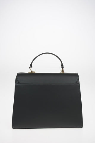 Leather MUGHETTO Top Handle Bag with Removable Shoulder Strap and Jewel Closure