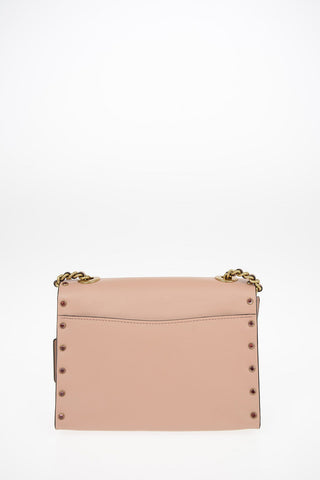 Leather Shoulder Bag With Shoulder Chain