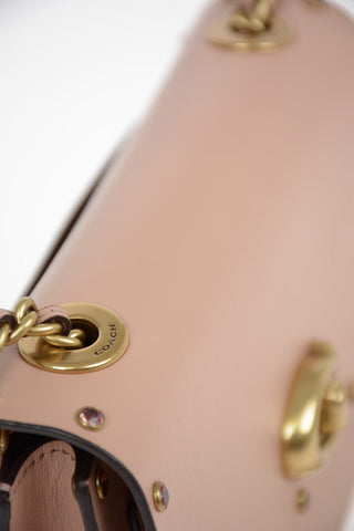 Leather Shoulder Bag With Shoulder Chain
