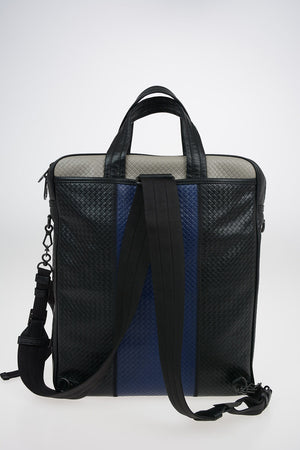 Braided leather Tote Backpack 