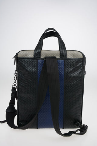 Braided leather Tote Backpack