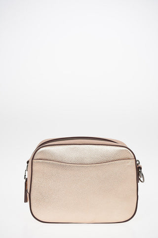 Metallic Leather Bag with Removable Shoulder Strap