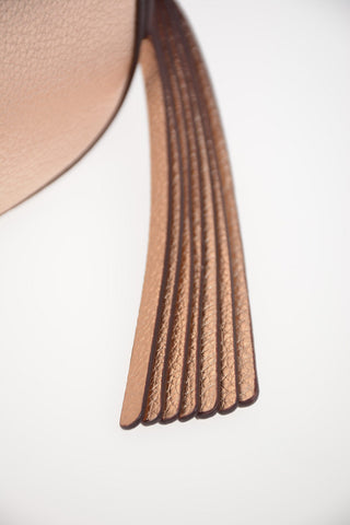 Metallic Leather Bag with Removable Shoulder Strap