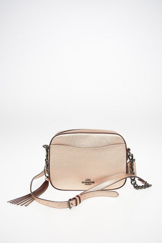 Metallic Leather Bag with Removable Shoulder Strap