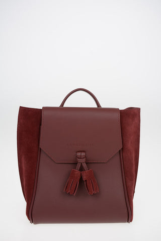 Leather Backpack with Suede Details