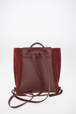 Leather Backpack with Suede Details