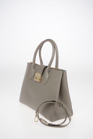 Leather Tote Bag with Removable Shoulder Strap
